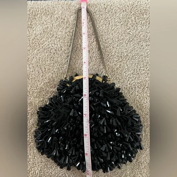 Elegant Vintage Artel Beaded Kiss Lock Purse - Picture 3 of 8